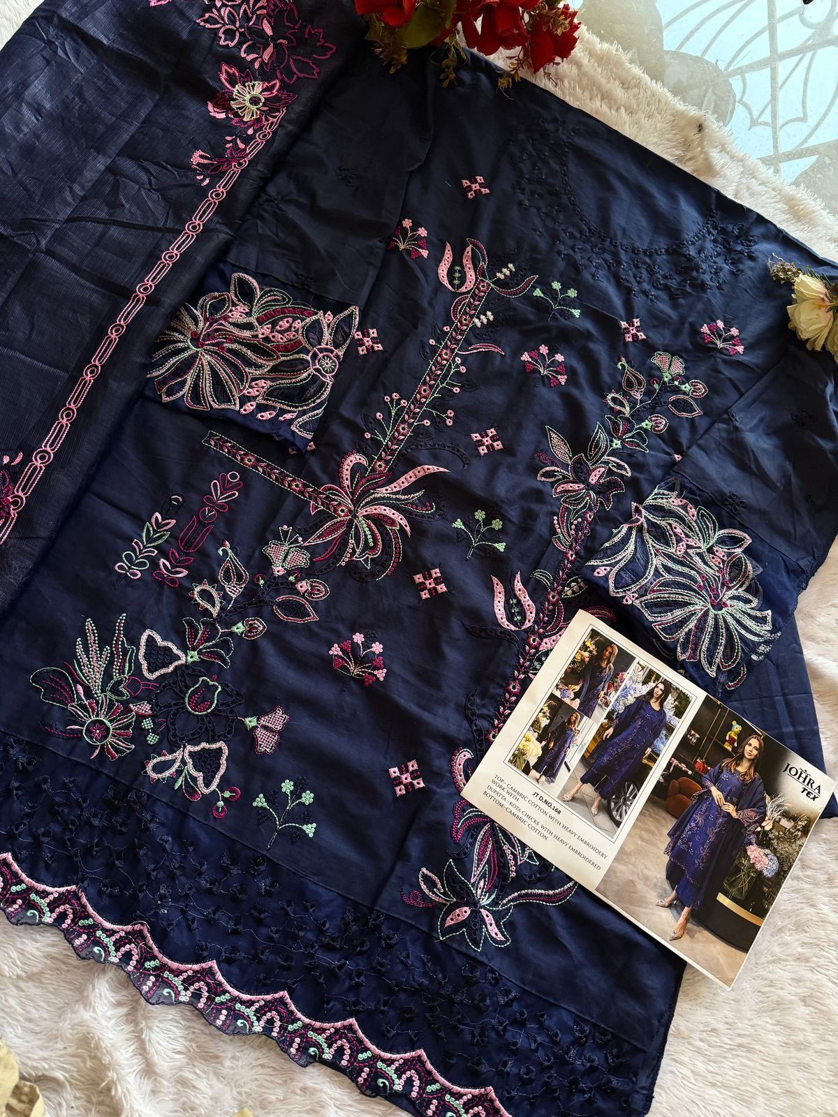 Johra Tex 168 Cambric Cotton Pakistani Salwar Kameez Wholesalers In Delhi
